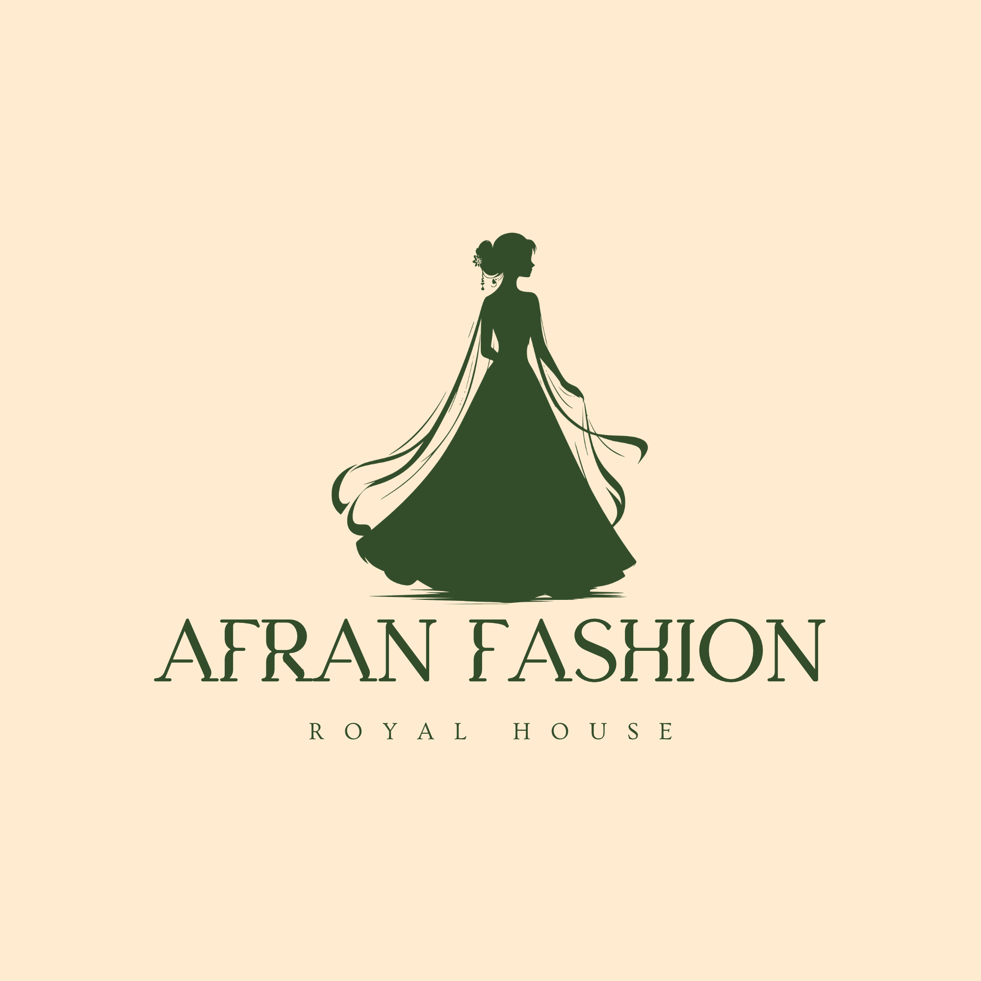 green and white elegant india fashion brand logo