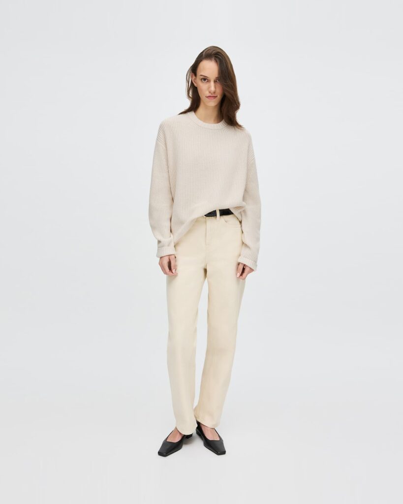ss womens relaxed ribbed silk cashmere 0341